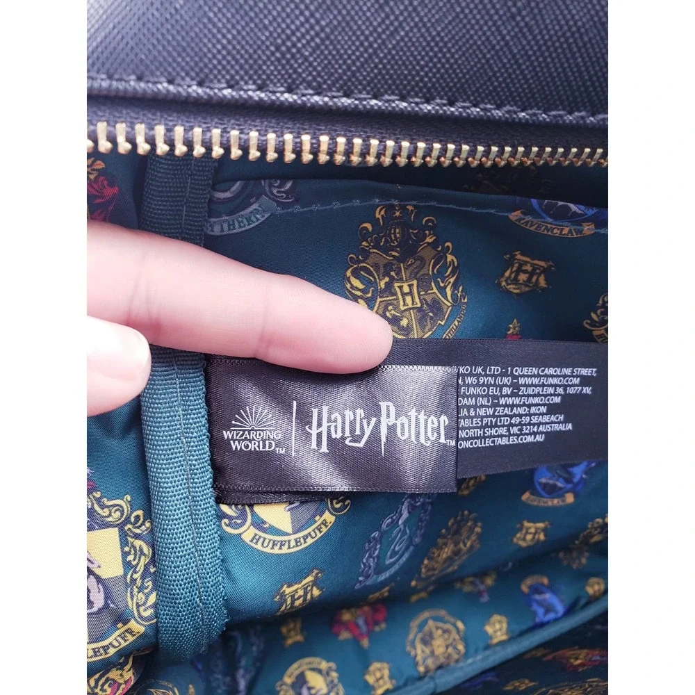 Loungefly Harry Potter Trilogy Series 2 Triple Pocket Mini Backpack Black Blue